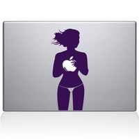 The Decal Guru Volleyball Girl MacBook Decal Vinyl Sticker - 12" MacBook - Lavender (1210-MAC-12M-LAV)