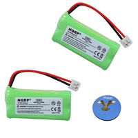 HQRP 2 Pack Phone Battery for AT&T DECT 6.0 Cordless Phone System Plus HQRP Coaster