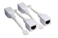 RJ45 to 4-Pin Ethernet Cable Adapter for LIFX Z Lightstrips (4 Pack - Two Pairs, White)