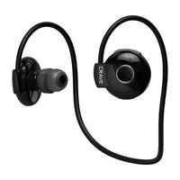 Crave Octane Sport Wireless Bluetooth Earphones, in-Ear Sweat and Water Resistant Stereo Lightweight Headphones Earbuds Premium Sports Headset with Built-in Mic - Black
