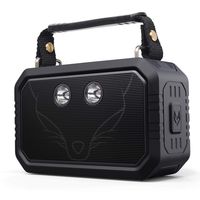 DOSS Wireless Portable Bluetooth Speakers with Waterproof IPX6, 20W Stereo Sound and Bold Bass, 12H Playtime, Durable for Phone，Tablet, TV, Gift ideas-Black