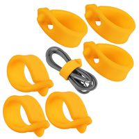 ELFRhino Reusable Cord Organizer Cable Straps Keeper Holder Cable Ties Wire Ties for Phone Charging Cord Electronics Electrical Computer PC Wire Wrap Manager Management(Set of 6)