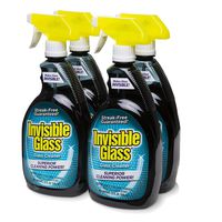 Invisible Glass 92194-4PK 32 oz. - Cleaner and Window Spray for Home and Auto for a Streak-Free Shine. Film-Free Glass Cleaner Safe for Tined and Non-Tinted Windows. Windshield Film Remover, Set of 4