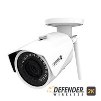 Defender 2K (4Mp) Wireless Wide Angle, Night Vision IP Camera with Remote Mobile Viewing and No Monthly Fees