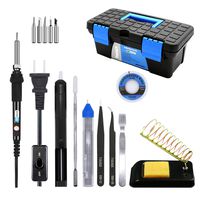 TOUGS Soldering Iron Adjustable Temperature 60W Soldering Iron Kit 10 in 1 Full Set
