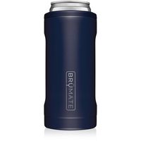 BrüMate Hopsulator Slim Double-walled Stainless Steel Insulated Can Cooler for 12 Oz Slim Cans (Matte Navy)