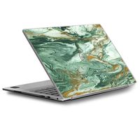 Skin Decal for Dell XPS 13 9370 9360 9350 Laptop Vinyl Wrap Cover/Marble Paint Swirls Green