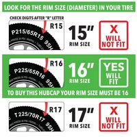 BDK Silver KT-1021-16 King1 Hubcaps Wheel Covers for Toyota Camry 2006-2014 16" - Four (4) Pieces Corrosion-Free & Sturdy - Full Heat & Impact Resistant Grade - OEM Replacement, 4 Pack