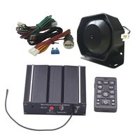 AS 100W Federal Siren Kit AS7100D-SPK0021 3-Piece Pack 20 Tones 12V with Siren Box Speaker Wireless Remote Microphone Fit for Different Vehicles