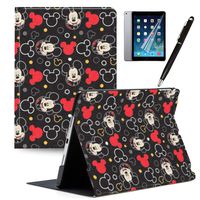 LJX iPad Mini 5 Case, Mickey and Minnie Cute Cover PU Leather Stand Protection Smart Auto Sleep/Wake Shell for iPad Mini 5 A2133、A2124、A2126、A2125#H