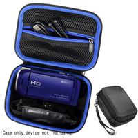 Semi-hard Camcorder Case for Sony HD Video Recording HDRCX405, HDRCX440 Handycam; Canon VIXIA HF R800, Panasonic HC-V180K and Kimire HD Recorder, Professional Hard Case with SD, Memory Card Pockets,