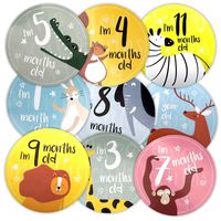 Baby Monthly Sticker for Baby boy Girl Floral Baby Milestone Sticker Newborn Stickers Baby Month Stickers First Year Monthly Milestone Baby Keepsake Gifts for Newborn Set of 12