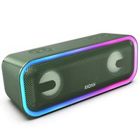 DOSS SoundBox Pro+ Wireless Bluetooth Speaker with 24W Impressive Sound, Booming Bass, Wireless Stereo Pairing, Mixed Colors Lights, IPX5 Waterproof, 15 Hrs Battery Life, 66 ft Bluetooth Range - Green