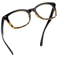 LifeArt Blue Light Blocking Glasses Women/Men Computer Reading Glasses Square Tortoise +2.25