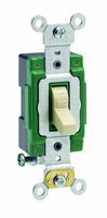 Leviton 3031-LHI 30 Amp, 120 Volt, Toggle Lighted Handle, Illuminated Off Single-Pole AC Quiet Switch, Extra Heavy Duty Grade, Self Grounding, Ivory