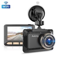 AuKing WiFi Dash Cam 1080P Full HD Dash Camera for Cars 2.45 Inch IPS Screen Car Camera Driving Recorder with Phone APP, G-Sensor, 170° Wide Angle, WDR, Loop Recording, Night Vision, Parking Monitor