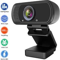 1080P Webcam, Live Streaming Computer Web Camera with Stereo Microphone, Desktop or Laptop USB Webcam with 110-Degree View Angle, HD Webcam for Video Calling Recording Conferencing