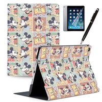 LJX iPad Mini 4 Cases, Mickey Minnie PU Leather Protective Cartoon Animal Cute Design Stand Smart Auto Sleep/Wake Lightweight Cover for iPad Mini 4#Q