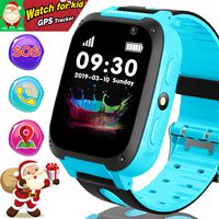 Kids Smart Watch Phone - GPS Tracker for Kids Girls Boys with 1.44" Touch Screen Cellphone SOS Anti-Lost Alarm Clock Camera Children Game Digital Wrist Watch Easter Holiday Birthday Great Gifts