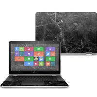 Mightyskins Skin Compatible with Hp Pavilion X360 14" (2017) - Black Marble | Protective, Durable, and Unique Vinyl Decal Wrap Cover | Easy to Apply, Remove, and Change Styles | Made in The USA