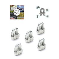 Castuvy 5 Pack Wire Rope Clamp/Wire Clamp 1/2" Galvanized, Hardware Rigging Wire Rope Lock