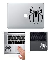 A&B Traders Marvel's Spiderman Stickers Spider Logo Vinyl Decal Sticker for MacBook, Air, iPad, Laptop, Car/Bike, Wall ABD-4511 (3.1, White)