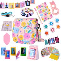 Tiessic Instax Mini 9 Camera Accessories Bundles Compatible with Fujifilm Instax Mini 9 Mini 8 Mini 8+ Camera with Mini 9 Case,108 Photos Mini Photo Album,etc. (Rape Flower，14 Items)