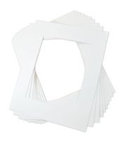 Golden State Art, Pack of 10 16x20 White Picture Mats, 8-ply, with White Core Bevel Cut for 11x14 Pictures