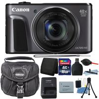 Canon PowerShot SX720 HS 20.3MP 40X Optical Zoom Wifi / NFC Enabled Digic 6 Processor Digital Camera Black with 16GB Top Bundle