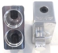 Pair of Sky High Car Audio Dual 2/0 Gauge to 1/0 Gauge Amp Input Reducers