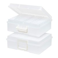 IRIS USA, Inc. KP-XLPHO 4" x 6" Photo and Embellishment Craft Keeper, Extra Large, Clear, 2 Count