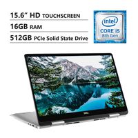 Dell Inspiron 15 7000, 2019 Flagship 2-in-1 15.6 Full HD IPS Touchscreen Laptop, Intel Quad-Core i5-8265U, 16GB DDR4, 512GB PCIe SSD, HDMI, USB-C, WiFi, Fingerprint Reader, Backlit Keyboard, Win 10