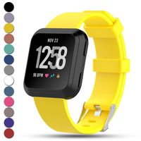 Ysang for Fitbit Versa Strap, Classic Adjustable Replacement Soft Silicone Sport Wristband Strap for Fitbit Versa Smartwatch, Large/Small