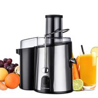 La Reveuse Juicer Juice Extractor Centrifugal Juicing Machine 750 Watts Powerful 3 Inches Wide Mouth for Whole Fruits Vegetables, Silver