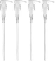 Universal Shampoo/Conditioner Dispenser Pump for 1 Liter (33.8 Ounce) Bottles - Natural (clear) (Pack of 4)