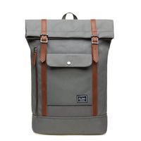 KAUKKO Stylish Oxford Fabric Backpack Travel Rucksack lightweight Hiking Bag Satchel (5lightgrey)