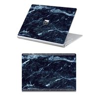 MasiBloom Full Body Protector Sticker Decal Protective Laptop Cover Skin for 13" 13.5 inch Microsoft Surface Book 2 (2017 Released) (for 13.5" Surface Book 2, Marble- Deep Blue Light Blue)
