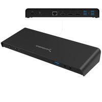 Sabrent 10 Port USB Type-C Triple 4K Display Docking Station with Charging Capacity, Supports USB-C Windows PC ONLY (DS-T4KD)