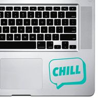 StickAny Palm Series Chill Speech Bubble Sticker for MacBook Pro, Chromebook, and Laptops (Turquoise)