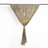 LQIAO 4x7ft Light Gold Shimmer Sequin Fabric Photo Backdrop,Wedding Photo Booth,Photography Background,Ceremony Background, Pocket 4x7FT(125x215cm)