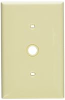 Leviton PJ11-I 1-Gang .406-Inch Hole Telephone/Cable Wallplate, Midway Size, Ivory