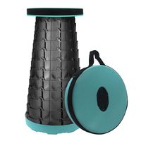 Portable Telescoping Stool Folding Camping Stool Seat for Fishing Hiking Traveling Outdoor Activities (Green)