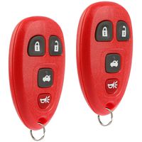 Key Fob Keyless Entry Remote fits Chevy Cobalt Malibu / Buick Allure Lacrosse / Pontiac G5 G6 Grand Prix Solstice / Saturn Aura Sky 2005 2006 2007 2008 2009 2010 2011 2012 (15252034 Red), Set of 2