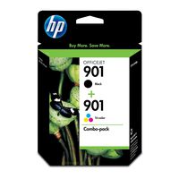 HP 901 | 2 Ink Cartridges | Black, Tri-Color | CC653AN, CC656AN