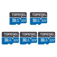 TOPESEL 32GB Micro SD Card 5 Pack Memory Cards Micro SDHC UHS-I TF Card Class 10 for Cemera/Drone/Dash Cam(5 Pack U1 32GB)