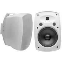 OSD Audio Surface Mount Patio Speaker Pair - Weather-Resistant Outdoor Stereo, White - AP850