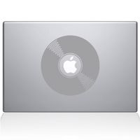 The Decal Guru 2081-MAC-13A-S Record Decal Vinyl Sticker, Silver, 13" MacBook Air