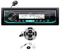 JVC KD-X35MBS Digital Media Marine Bluetooth Receiver iPhone/Sirius XM + Remote