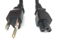LongWell Original 3.3 Ft AC Power cord LS-18 LP-30B E55349,Compatible With P/N:05V1C9,0K260C,0K2490,02JVNJ,NEMA 5-15P to C5 3-Slot Mickey Mouse type plug,For Dell Laptops,Desktop,All in One PC,Docking