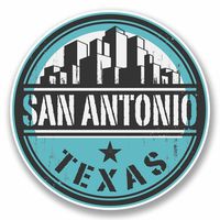2 x 10cm/100mm San Antonio Texas USA Sticker Decal Laptop Car Travel Luggage Label Tag #9818